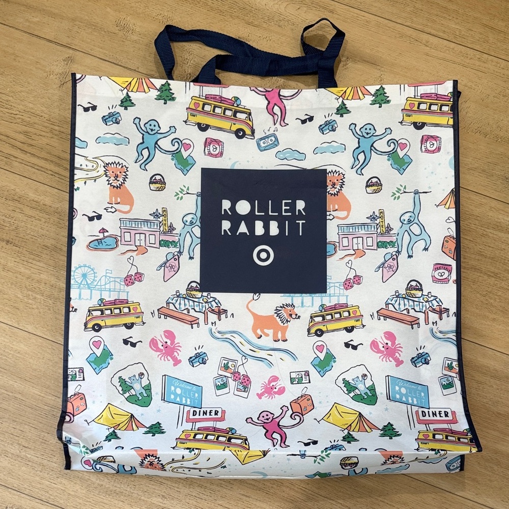 Roller Rabbit Multicolor Illustrated Tote
